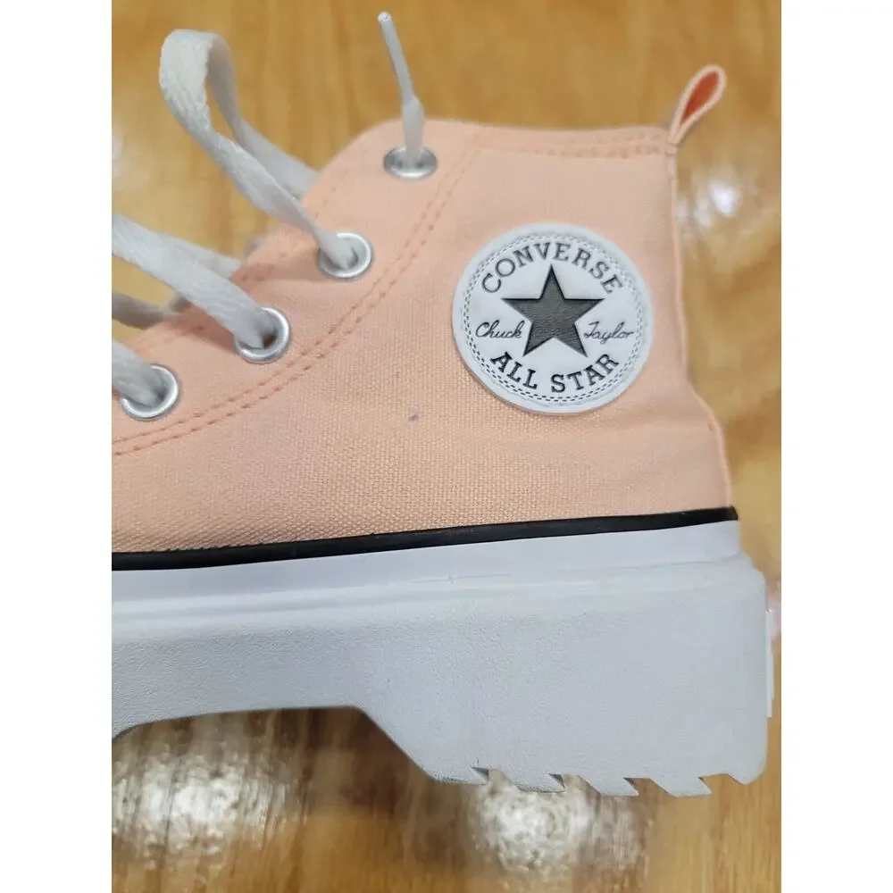 Converse Chuck Lugged Lift Hi Platform Sneaker Coral Canvas Youth A03968C S64